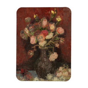 Vas med kinesiska herrar och gladioli van Gogh Magnet