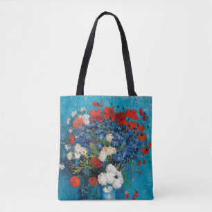 Vas med kornblommor och Poppies, Van Gogh Tygkasse
