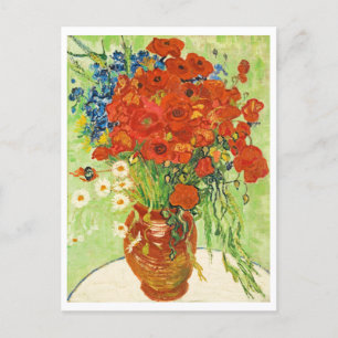 Vas med kornblommor och Poppies, Van Gogh Vykort