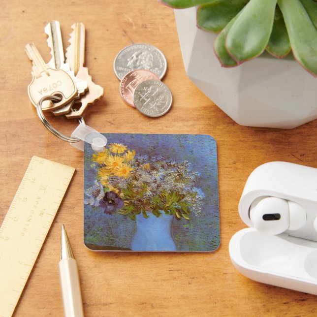 Vas med Lilacs och Daisy av Vincent van Gogh Nyckelring (Skrivbord)