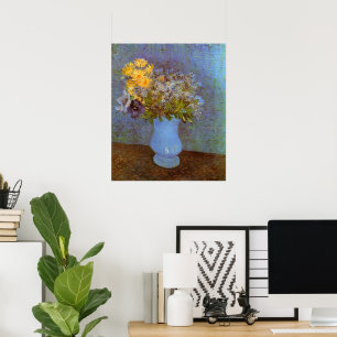 Vas med Lilacs och Daisy av Vincent van Gogh Poster