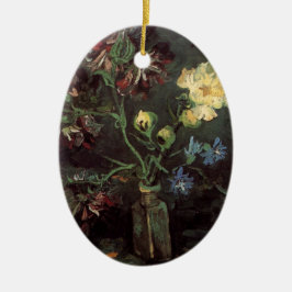 Vas med Myosotis och Peonies av Vincent van Gogh Julgransprydnad Keramik