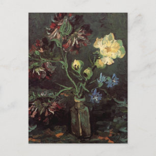 Vas med Myosotis och Peonies av Vincent van Gogh Vykort