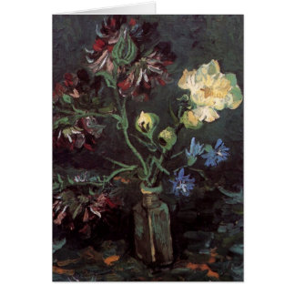 Vas med myosotisen och pioner - Vincent Van Gogh Hälsningskort
