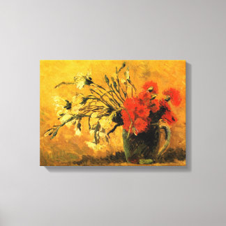 Vas med nejlikor av Vincent van Gogh Canvastryck