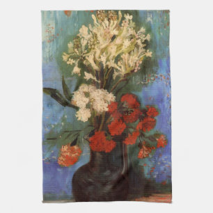 Vas med nejlikor av Vincent van Gogh Kökshandduk