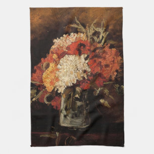 Vas med nejlikor av Vincent van Gogh Kökshandduk