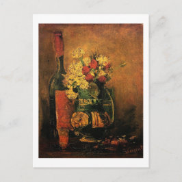 Vas med nejlikor och Ro och Flaska Helg Vykort