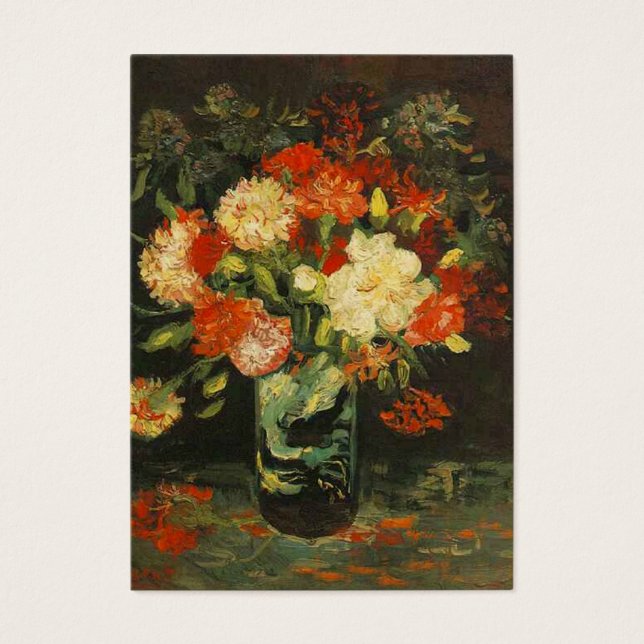 Vas med nejlikor, van Gogh Visitkort (Framsidan)