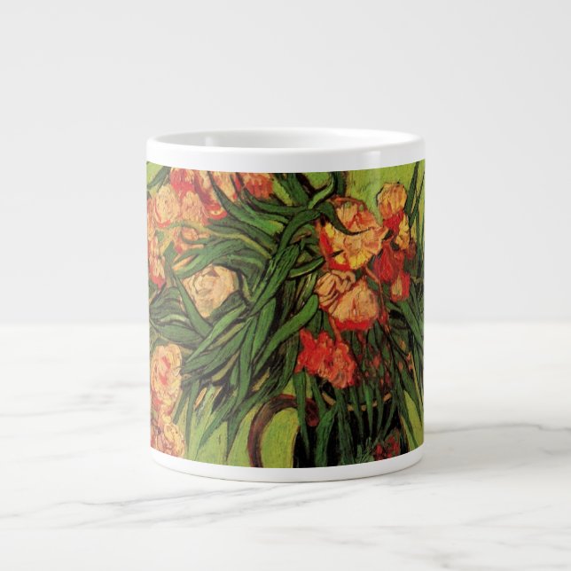 Vas med Oleanders och Bokar av Vincent van Gogh Jumbo Mugg (Framsidan)