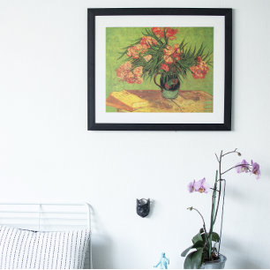 Vas med Oleanders och Bokar av Vincent van Gogh Poster