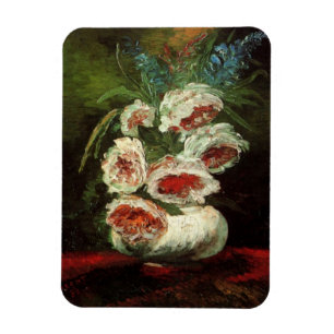 Vas med Peonies av Vincent van Gogh Magnet