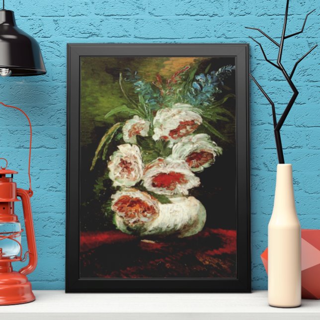 Vas med Peonies av Vincent van Gogh Poster (Skapare uppladdad)