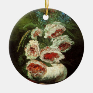 Vas med peonior av Vincent van Gogh Julgransprydnad Keramik