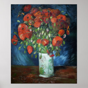 Vas med Poppies 1886 av Vincent van Gogh Poster