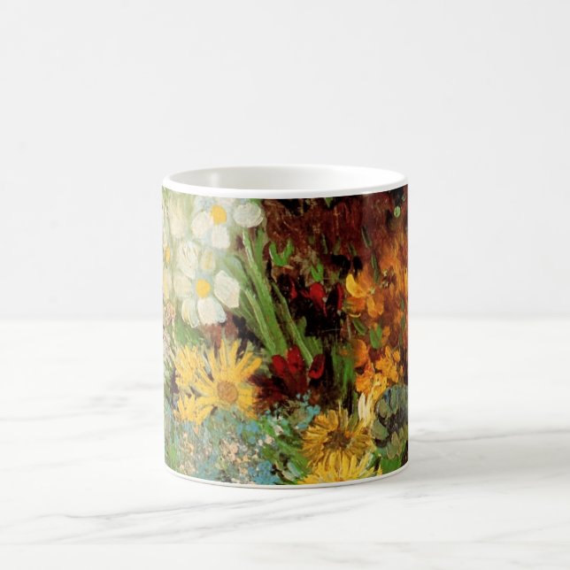 Vas med prästkragar och anemone av Vincent van Gog Kaffemugg (Center)