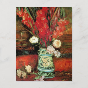 Vas med Red Gladioli, Van Gogh Fine Art Vykort
