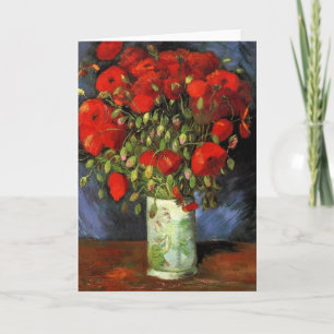 Vas med Red Poppies av Vincent van Gogh Kort