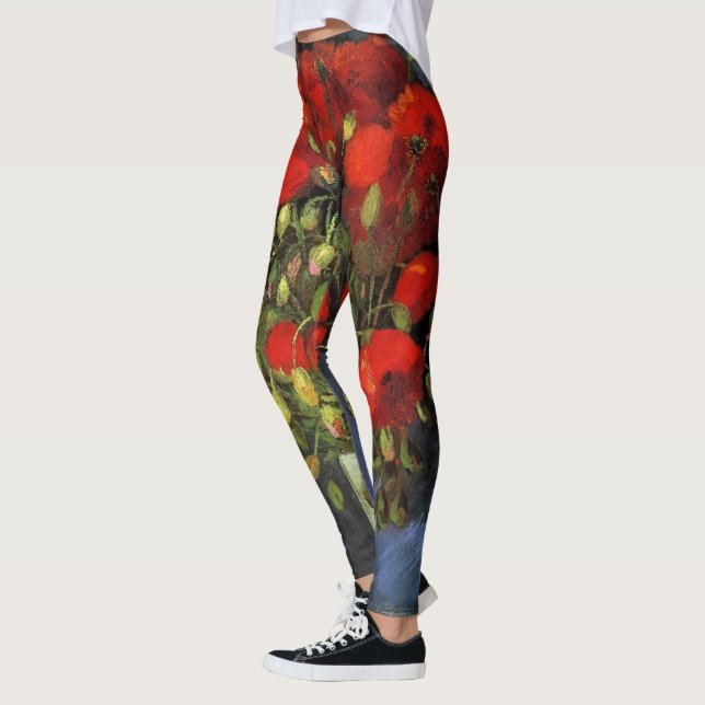 Vas med Red Poppies av Vincent van Gogh Leggings (Vänster)