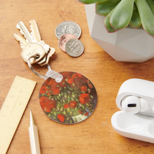 Vas med Red Poppies av Vincent van Gogh Nyckelring (Skrivbord)