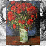 Vas med Red Poppies av Vincent van Gogh Pussel<br><div class="desc">Vas med Red Poppies av Vincent van Gogh är en vintage bra konst post impressionism fortfarande blommigt naturmålning. En vacker bukett av blommande röda vallmoblommor från trädgården i vas. Den här Alla hjärtans dag säger att jag Kärlek dig med blommor som kommer att vara hela livet. Om konstnären: Vincent Willem...</div>