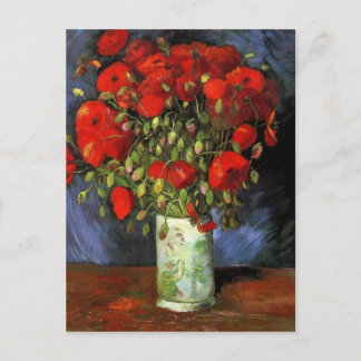 Vas med Red Poppies av Vincent van Gogh Vykort