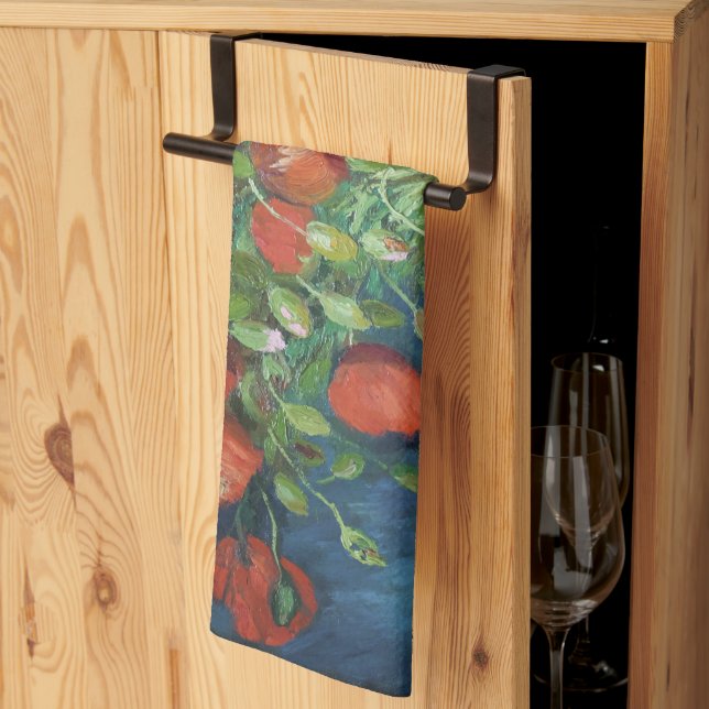 Vas med Red Poppies Vincent van Gogh Kökshandduk (Thirds Fold)
