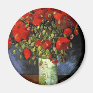 Vas med Red Poppies Vincent van Gogh Magnet