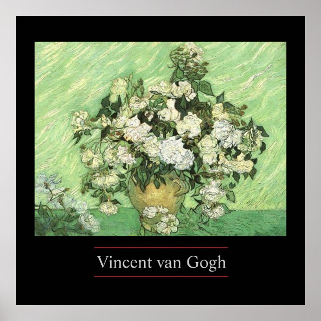 Vas med Ro av van Gogh Poster Skriv ut (Framsidan)