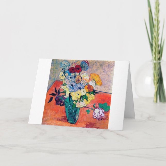 Vas med Ro och Anemones, Van Gogh Kort (Framsida)