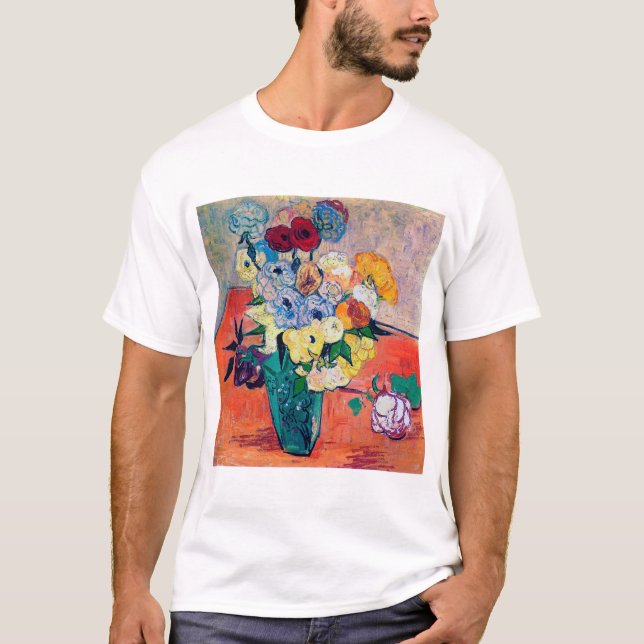 Vas med Ro och Anemones, Van Gogh T Shirt (Framsida)