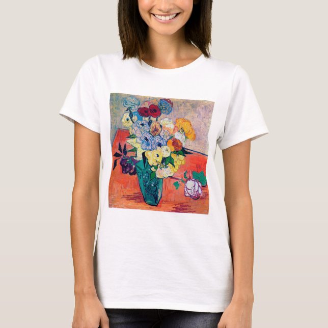 Vas med Ro och Anemones, Van Gogh T Shirt (Framsida)