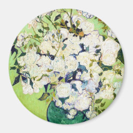 Vas med Ro Vincent Van Gogh-målning Magnet