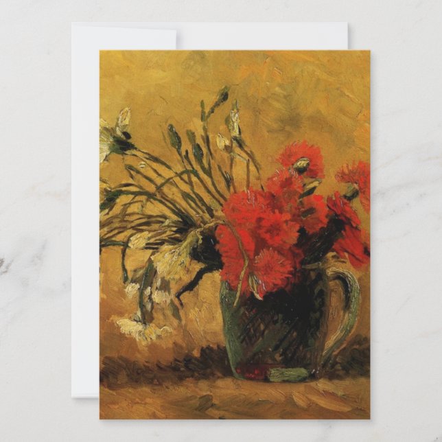 vas med röda och vita nejlikor, van Gogh (Framsida)