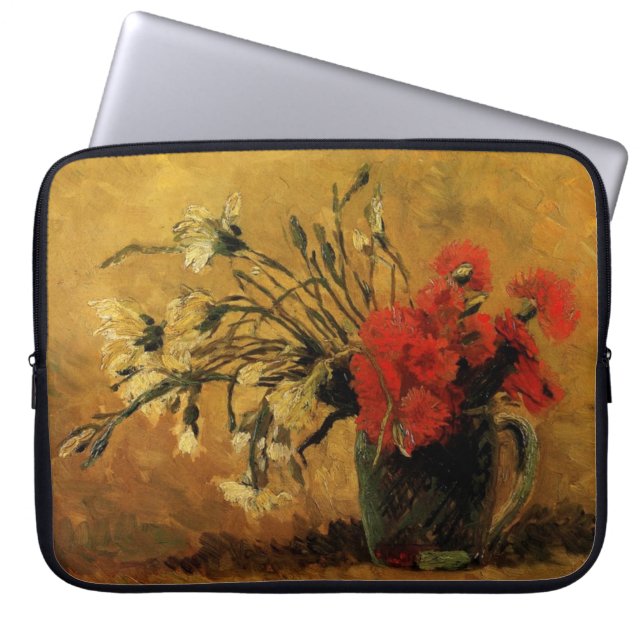Vas med Röda och vita nejlikor, Van Gogh Laptop Sleeve (Framsidan)