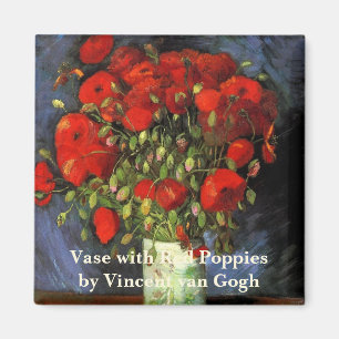 Vas med röda vallmor av Vincent van Gogh Magnet