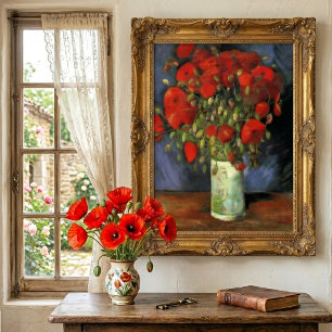 Vas med röda vallmor av Vincent van Gogh Poster