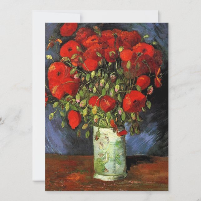 Vas med röda vallmor Vincent van Gogh. (Framsida)