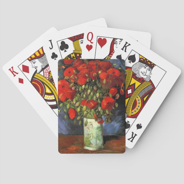 Vas med rödpoppies | Vincent van Gogh Casinokort (Baksidan)