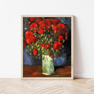 Vas med rödpoppies   Vincent Van Gogh Poster