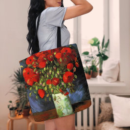 Vas med rödpoppies | Vincent van Gogh Tygkasse
