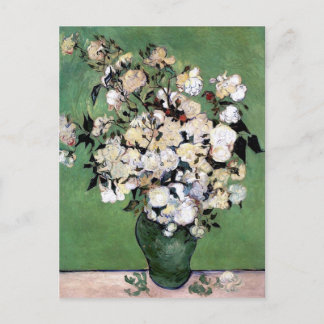 Vas med Rosa ros (F682) Van Gogh Fine Art Vykort