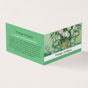 Vas med Rosa ros, Van Gogh, Antique Dealer Visitkort