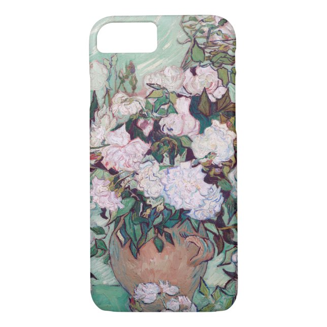 Vas med Rosa ros, Van Gogh Case-Mate iPhone Skal (Baksida)