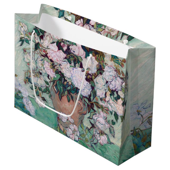 Vas med Rosa ros, Van Gogh Large Gift Bag (Framsidan Vinklad)