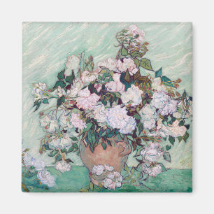 Vas med Rosa ros, Van Gogh Magnet