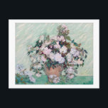 Vas med Rosa ros, Van Gogh Vykort<br><div class="desc">Vincent Willem van Gogh (30 mars 1853-29 juli 1890) var en nederländsk postimponerande målare som tillhör den mest berömd och inflytelserika figurer i den Westerna konsten. På drygt ett decennium skapat han omkring 2 100 konstverk, varav omkring 860 oljemålningar, varav de flesta är från de senaste två åren Hans liv....</div>