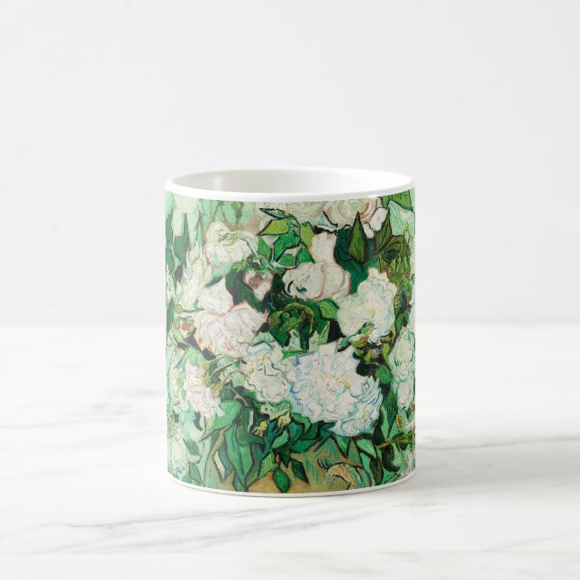 Vas med rosa rosor, Vincent Van Gogh Kaffemugg (Center)