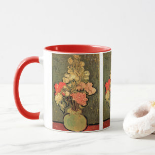 Vas med rosemalvor av Vincent van Gogh Mugg