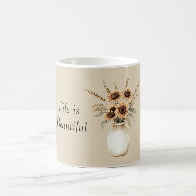 Vas med solrosor  kaffemugg (Center)